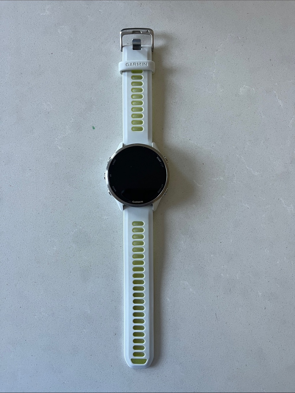 Garmin White and Lime Accent Forerunner 970 Smartwatch